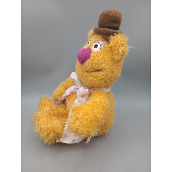 Vtg 80s Muppets Fozzie Bear Plush Beanie Bottom Doll Disney Original 12" Toy - Picture 6 of 11